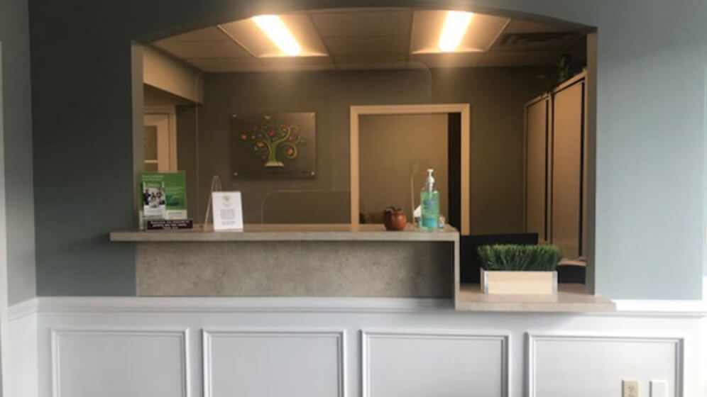 Dental office reception desk