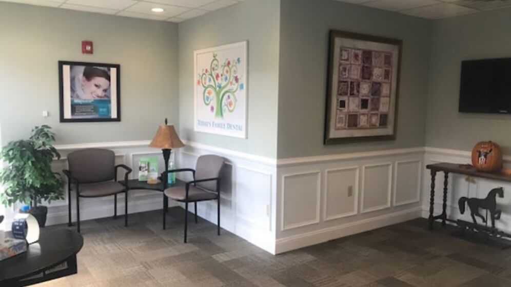 Dental office reception area
